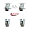 Service Caster 4 Inch Thermoplastic Rubber Caster Set with 2 Brakes/Swivel Lock 2 Rigid SCC SCC-30CS420-TPRRD-TLB-BSL-2-R-2 - alternate 5